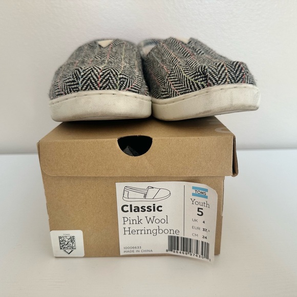 Toms youth 5 pink wool herringbone - Picture 5 of 6
